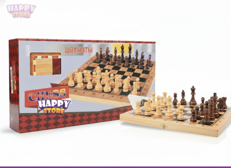 شطرنج خشبي ( حجمين )