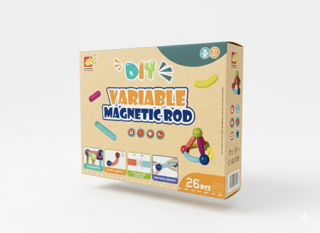 مغناطيس عيدان وكرات 26 قطعة