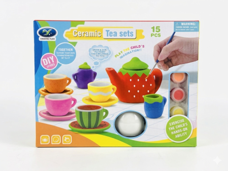 طقم السيراميك للتلوين (DIY Ceramic Tea Set)