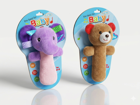 خشخيشات يد قطيفة (Plush Hand Rattles)