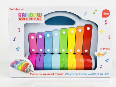 بيانو إكسيليفون قوس قزح مع دولاب (Rainbow Xylophone)
