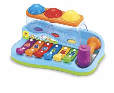 مطرقة الطابات مع اكسيليفون 3 في 1 Montessori Xylophone.