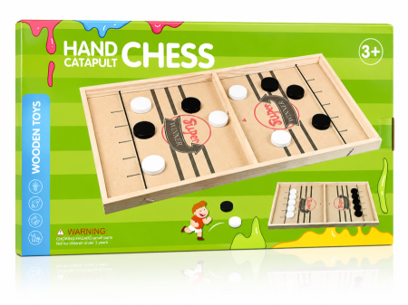 ملعب اللوحة الخشبية الكبير Hand Catapult Chess