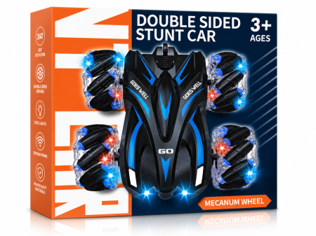 سيارة الحركات البهلوانية عجال ميكانوم Stunt Car with Mecanum Wheel