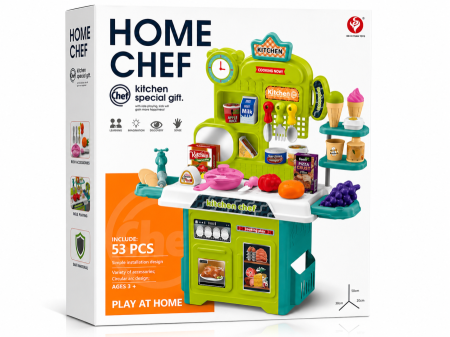 مطبخ الأطفال هوم شيف – Home Chef Kitchen Set (53 قطعة)