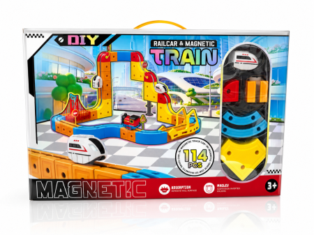 القطار المغناطيسي ثلاثي الأبعاد DIY Magnetic Train