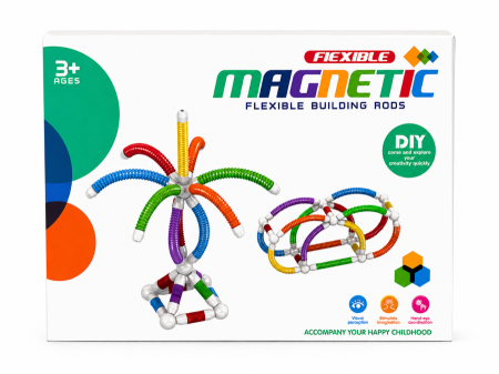 لعبة التركيب المغناطيسية المرنة – Flexible Magnetic Building Rods