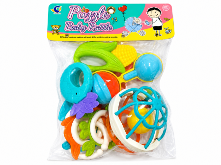 طقم خشخيشات وألعاب أطفال  (Puzzle Baby Rattle Set)