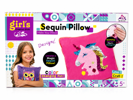 وسادة الترتر الإبداعية – Sequin Pillow DIY