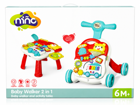 ووكر مساعد مشي  مع طاولة أنشطة 2 في 1 Baby Walker & Activity Table