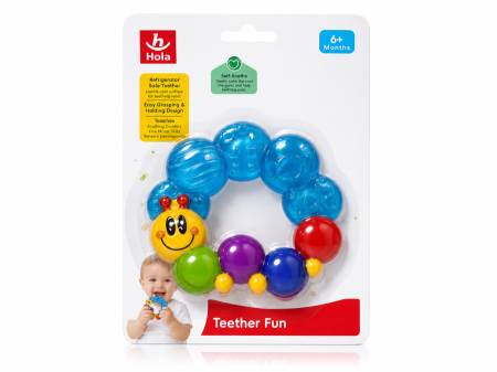 عضاضة التسنين الملونة للأطفال – Teether Fun  ماركة Hola