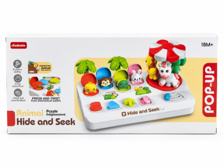 لعبة بوب اب الغميضة – اضغط واكتشف Animal Hide and Seek Educational Toy