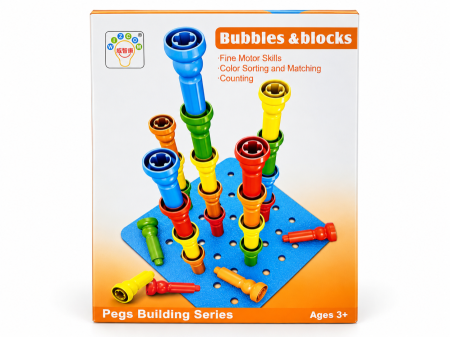 قاعدة التركيب والبناء بالأعمدة الملونة – Bubbles & Blocks