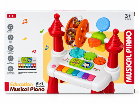 بيانو موسيقي تعليمي مع خراخيش 2 في 1 – Musical Piano